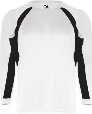 Badger 4154 B-Dry Core Hook Performance T-Shirt White/ Black
