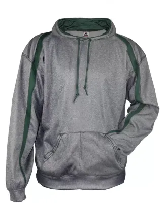 Badger 1467 Fusion Colorblock Poly Fleece Pullover Steel/ Forest