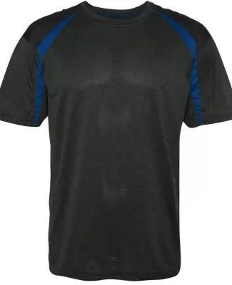 Badger 4340 Fusion Colorblock Performance T-Shirt Carbon/ Royal