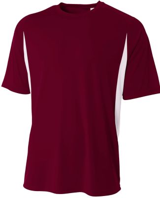 A4 NB3181 Drop Ship Youth Cooling Performance Colo in Maroon/ white