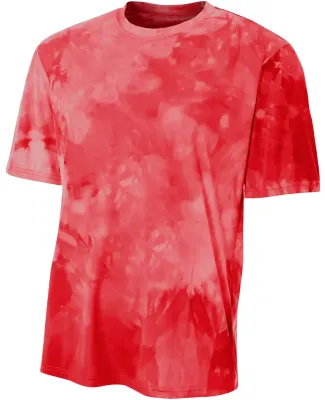 N3295 A4 Drop Ship Men's Cloud Dye T-Shirt Scarlet