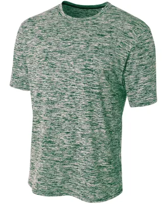 N3296 A4 Men's Space Dye Performance T-Shirt FOREST