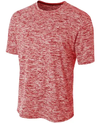 N3296 A4 Men's Space Dye Performance T-Shirt SCARLET