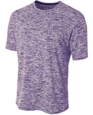 N3296 A4 Men's Space Dye Performance T-Shirt PURPLE