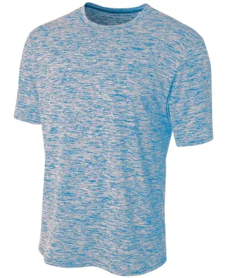 N3296 A4 Men's Space Dye Performance T-Shirt LIGHT BLUE