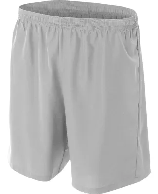 N5343 A4 Drop Ship Men's Woven Soccer Shorts SILVER