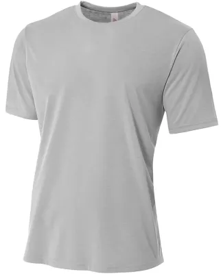 NB3264 A4 Drop Ship Youth Short Sleeve Spun Poly T SILVER