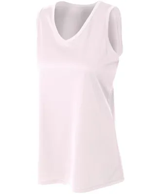 NW2360 A4 Drop Ship Ladies' Athletic Tank Top WHITE