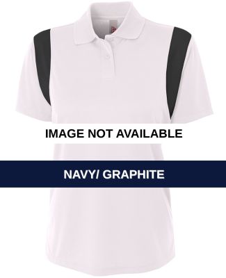 NW3266 A4 Drop Ship Ladies' Color Blocked Polo w/  NAVY/ GRAPHITE