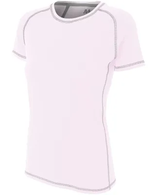 NW3275 A4 Drop Ship Ladies' Raglan Tee Shirt w/ Fl White