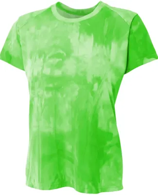 NW3295 A4 Drop Ship Ladies' Cloud Dye Tech T-Shirt Lime