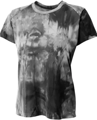 NW3295 A4 Drop Ship Ladies' Cloud Dye Tech T-Shirt Black