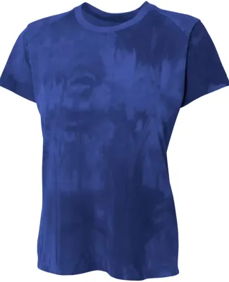 NW3295 A4 Drop Ship Ladies' Cloud Dye Tech T-Shirt Navy