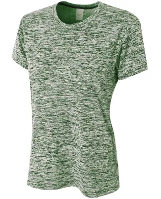 NW3296 A4 Ladies' Space Dye Tech T-Shirt FOREST