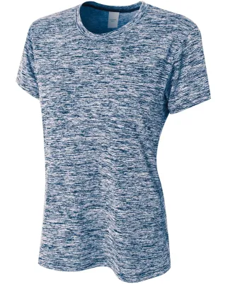 NW3296 A4 Ladies' Space Dye Tech T-Shirt NAVY