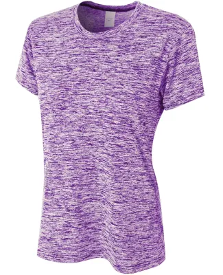 NW3296 A4 Ladies' Space Dye Tech T-Shirt PURPLE