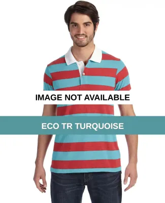 AA1905 alternative Men's Ugly Stripe Short-sleeve  Eco Tr Turquoise