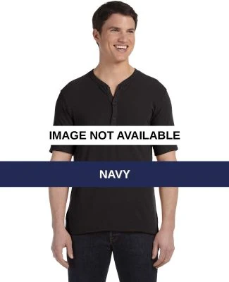 AA2055 Alternative Men's Short-sleeve Henley Navy