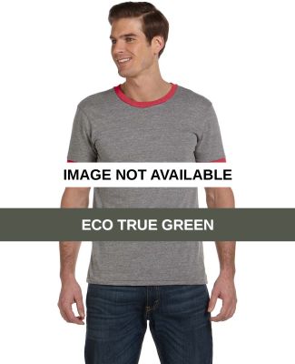 AA2072 alternative Men's Contrast Ringer Crew Eco True Green