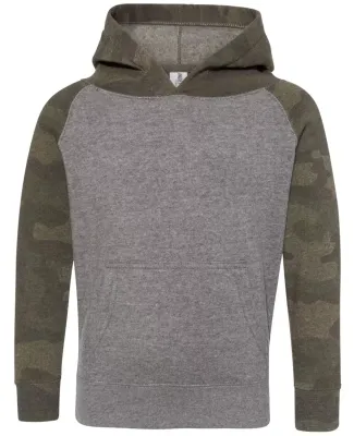 Independent Trading Co. PRM10TSB Toddler Hoodie Nickel Heather/ Forest Camo