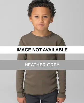 T107 American Apparel Kids Baby Thermal Long Sleev Heather Grey