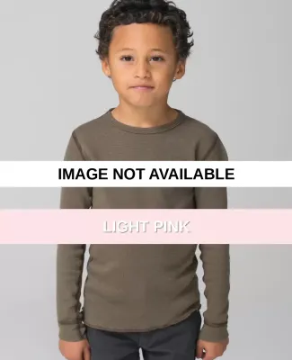 T107 American Apparel Kids Baby Thermal Long Sleev Light Pink