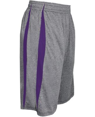 Badger 4310 Fusion Colorblock Shorts Steel/ Purple