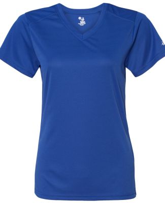 4162 Badger Badger - Ladies' B-Dry Core V-Neck Tee in Royal