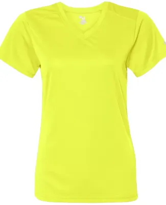 4162 Badger Badger - Ladies' B-Dry Core V-Neck Tee Safety Yellow
