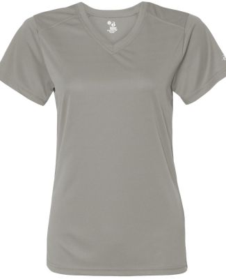 4162 Badger Badger - Ladies' B-Dry Core V-Neck Tee in Silver