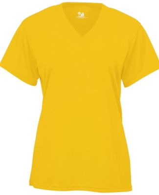 4162 Badger Badger - Ladies' B-Dry Core V-Neck Tee in Gold