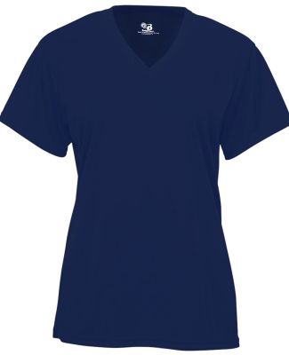4162 Badger Badger - Ladies' B-Dry Core V-Neck Tee in Navy