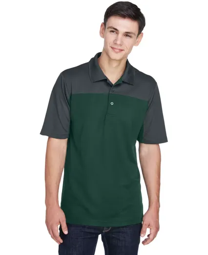 CE101 Ash City - Core 365 Men's Balance Colorblock FOREST/ CARBON