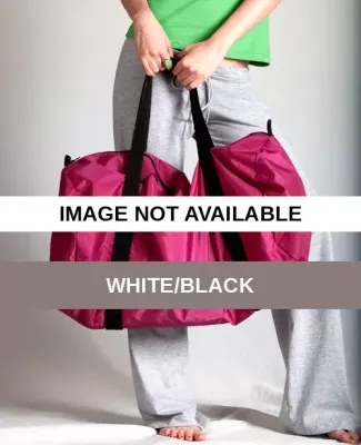 B563 American Apparel Nylon Pack Cloth Weekender D White/Black