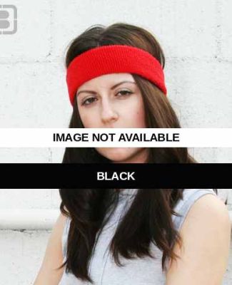 L537 American Apparel Flex Terry Headband Black