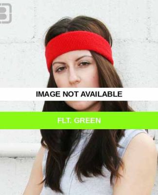 L537 American Apparel Flex Terry Headband Flt. Green