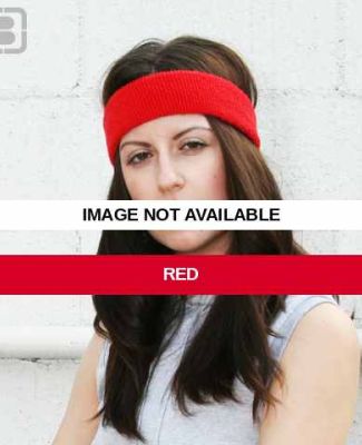 L537 American Apparel Flex Terry Headband Red