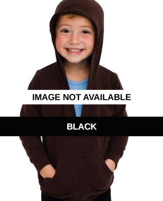 5197 American Apparel Toddler Fleece Raglan Zip-Up Black