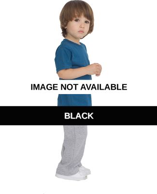 4132 American Apparel Toddler Baby Rib Karate Pant Black