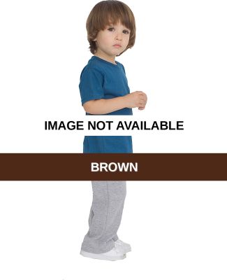 4132 American Apparel Toddler Baby Rib Karate Pant Brown