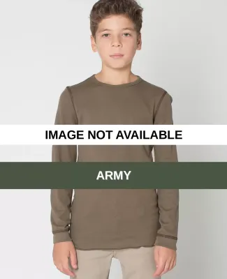 T207 American Apparel Youth Baby Thermal Long Slee Army