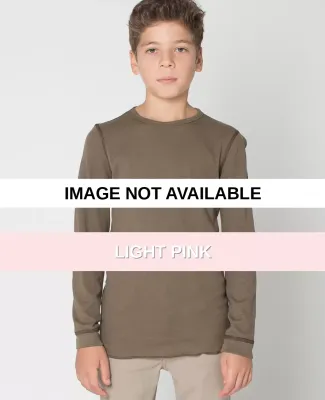 T207 American Apparel Youth Baby Thermal Long Slee Light Pink