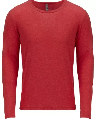 6071 Next Level Men's Triblend Long-Sleeve Crew Te in Vintage red