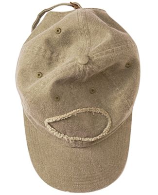 Authentic Pigment 1917 Raw-Edge Dad Hat in Khaki green