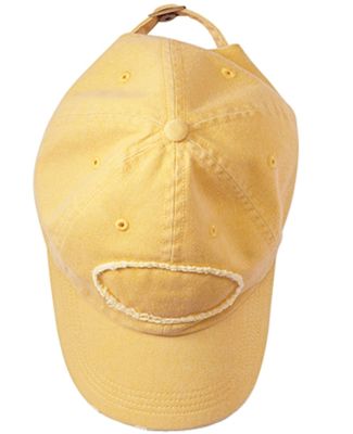Authentic Pigment 1917 Raw-Edge Dad Hat in Mustard