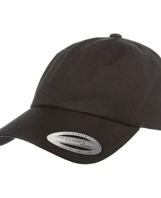 6245CM Yupoong Dad Hat Unstructured 6 Panel in Black
