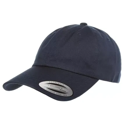 6245CM Yupoong Dad Hat Unstructured 6 Panel in Navy