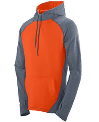 Augusta Sportswear 4762 Zeal Performance Hoodie in Graphite heather/ orange
