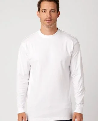Cotton Heritage MC1182 Long Sleeve Cotton Tee in White
