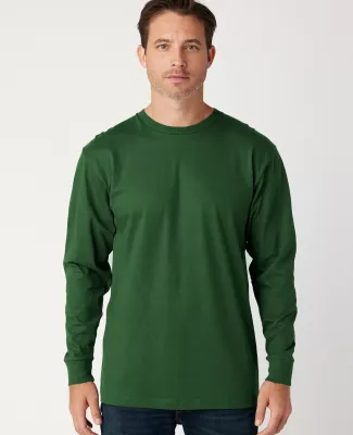 Cotton Heritage MC1182 Long Sleeve Cotton Tee in Forest green